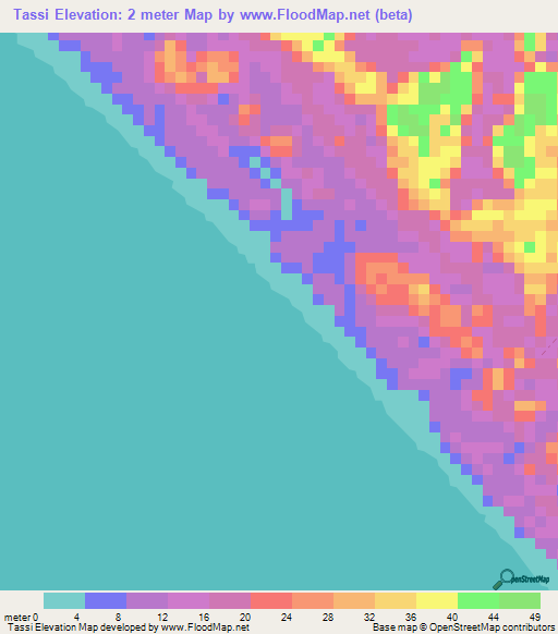 Tassi,Gabon Elevation Map