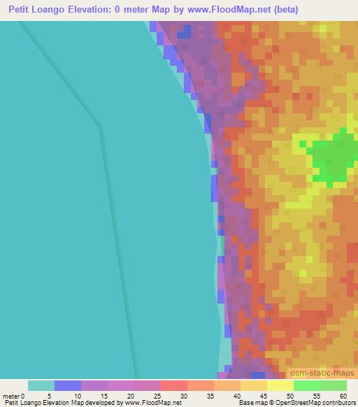 Petit Loango,Gabon Elevation Map