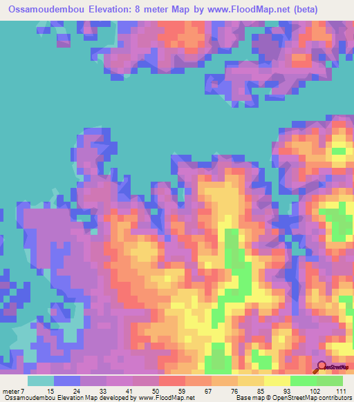 Ossamoudembou,Gabon Elevation Map