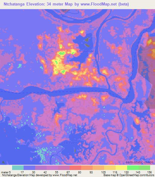 Ntchatanga,Gabon Elevation Map