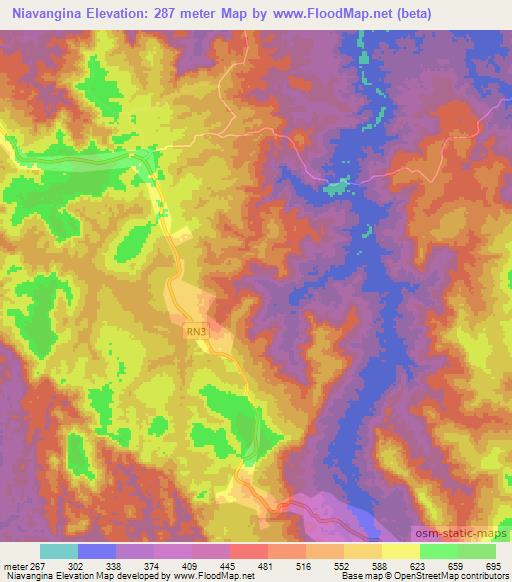 Niavangina,Gabon Elevation Map