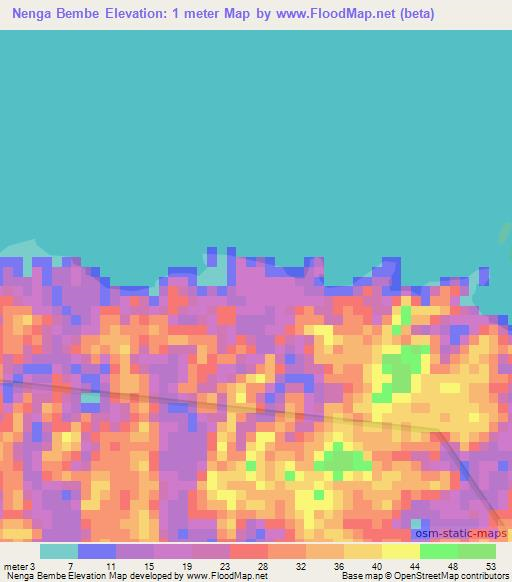Nenga Bembe,Gabon Elevation Map