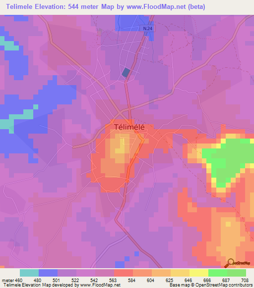 Telimele,Guinea Elevation Map