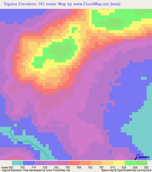 Siguira,Guinea Elevation Map