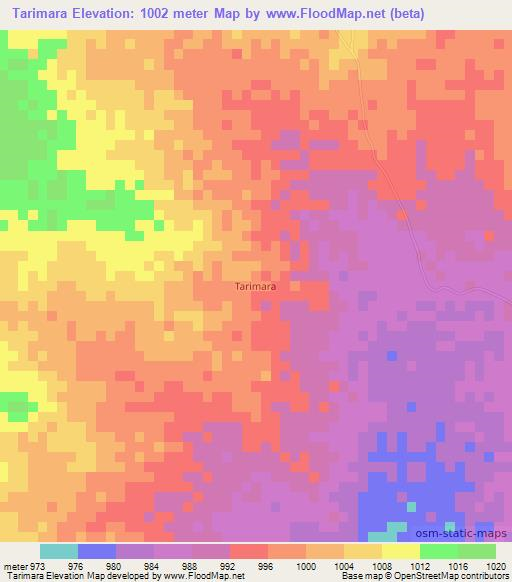 Tarimara,Chad Elevation Map
