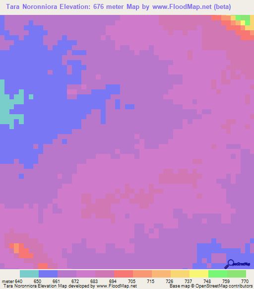 Tara Noronniora,Chad Elevation Map
