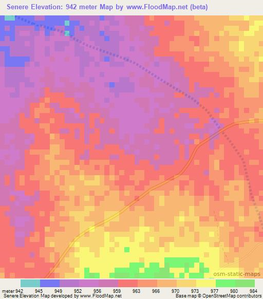 Senere,Chad Elevation Map