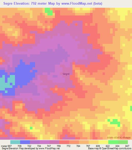 Segre,Chad Elevation Map
