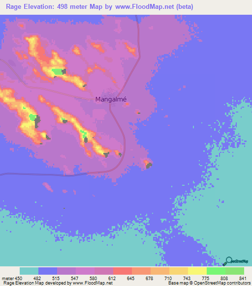 Rage,Chad Elevation Map