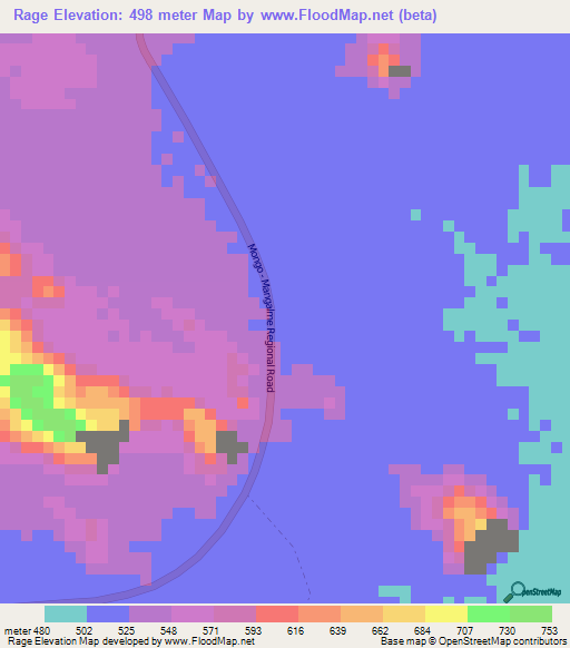 Rage,Chad Elevation Map