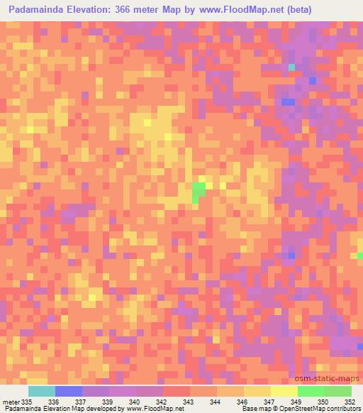 Padamainda,Chad Elevation Map
