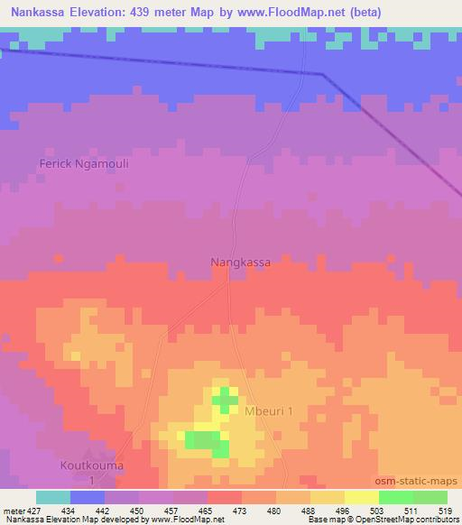 Nankassa,Chad Elevation Map