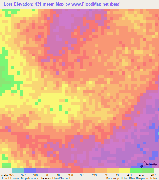 Lore,Chad Elevation Map