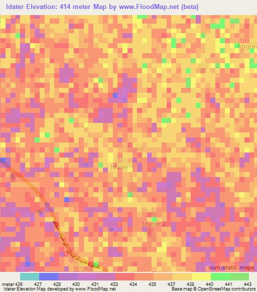 Idater,Chad Elevation Map