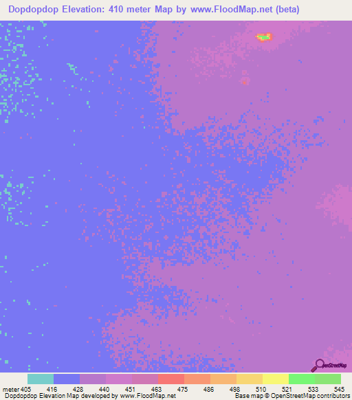Dopdopdop,Chad Elevation Map