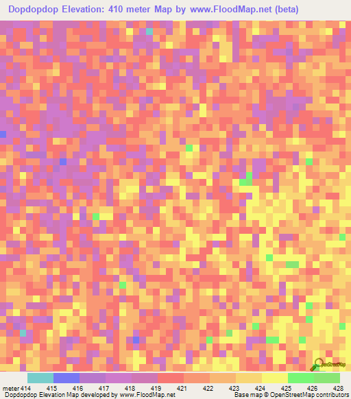 Dopdopdop,Chad Elevation Map