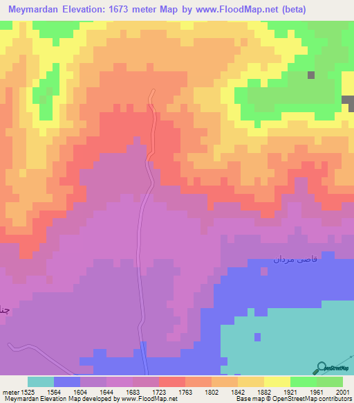 Meymardan,Iran Elevation Map