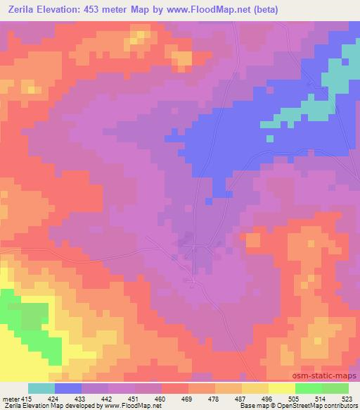 Zerila,Mali Elevation Map