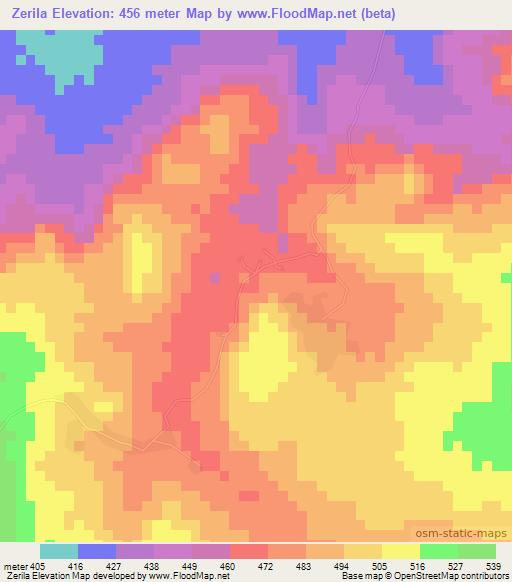 Zerila,Mali Elevation Map