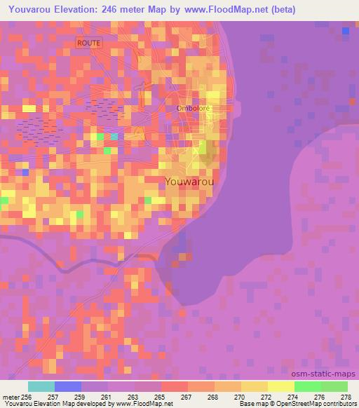 Youvarou,Mali Elevation Map