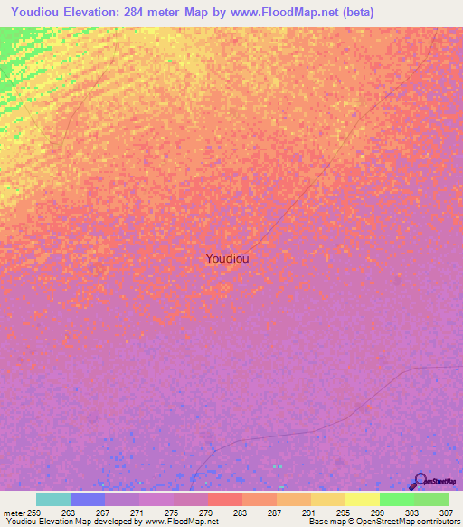 Youdiou,Mali Elevation Map