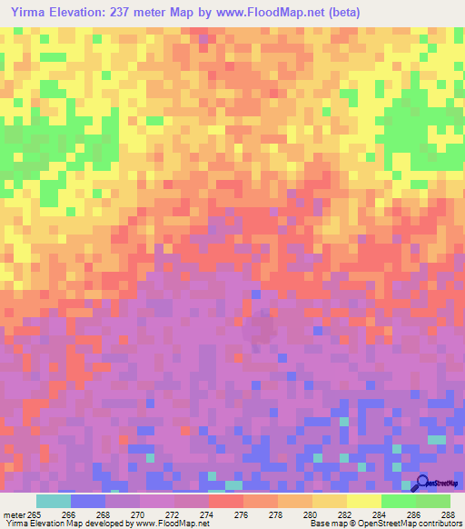 Yirma,Mali Elevation Map