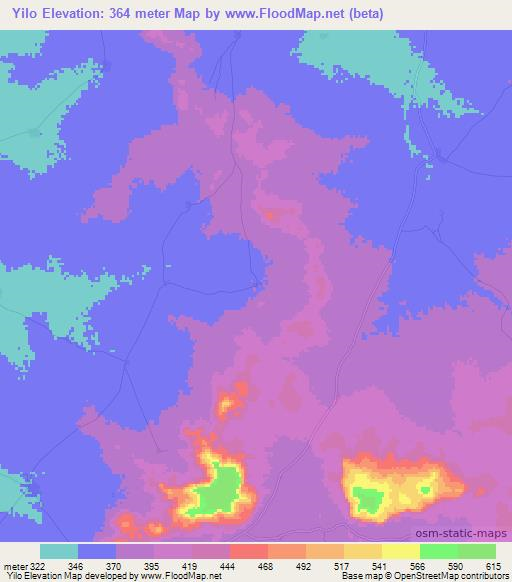 Yilo,Mali Elevation Map