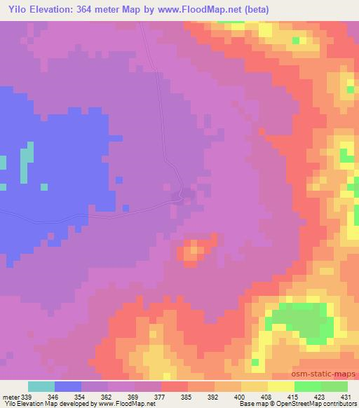 Yilo,Mali Elevation Map