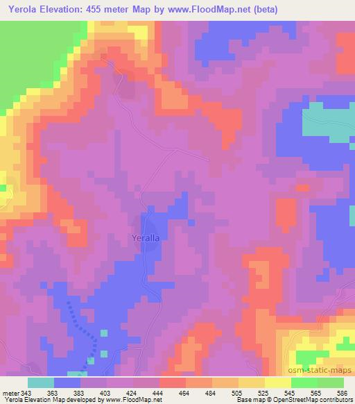 Yerola,Mali Elevation Map