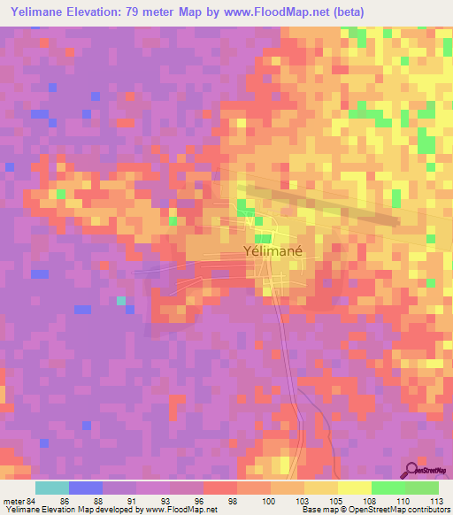 Yelimane,Mali Elevation Map