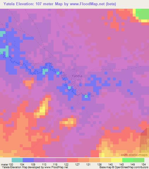 Yatela,Mali Elevation Map