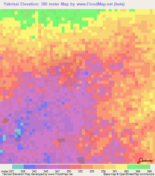 Yakrissi,Mali Elevation Map