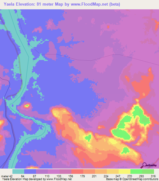 Yaela,Mali Elevation Map