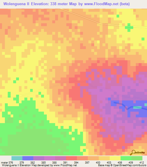 Wolenguena II,Mali Elevation Map