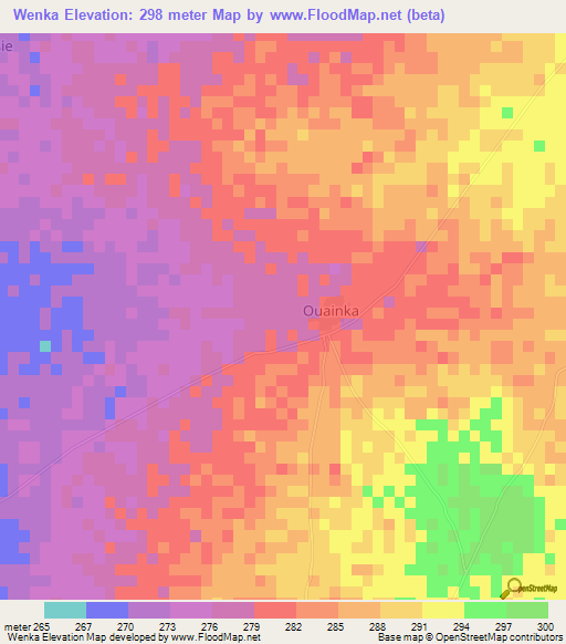 Wenka,Mali Elevation Map