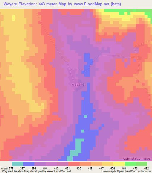 Wayere,Mali Elevation Map