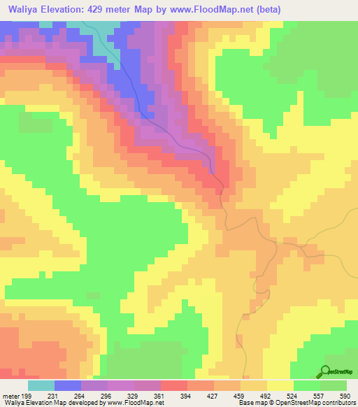 Waliya,Mali Elevation Map