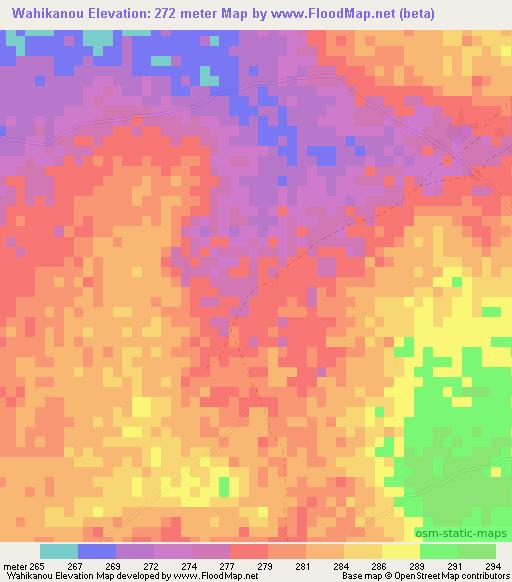 Wahikanou,Mali Elevation Map