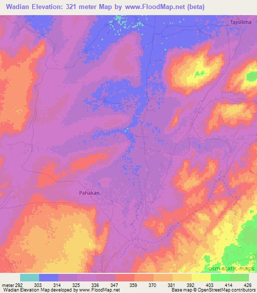Wadian,Mali Elevation Map