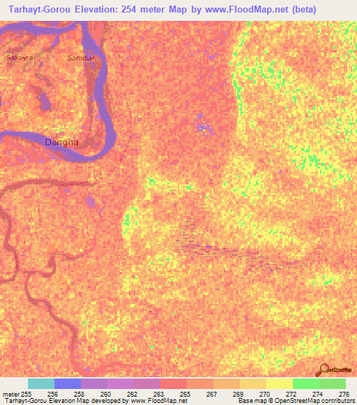 Tarhayt-Gorou,Mali Elevation Map