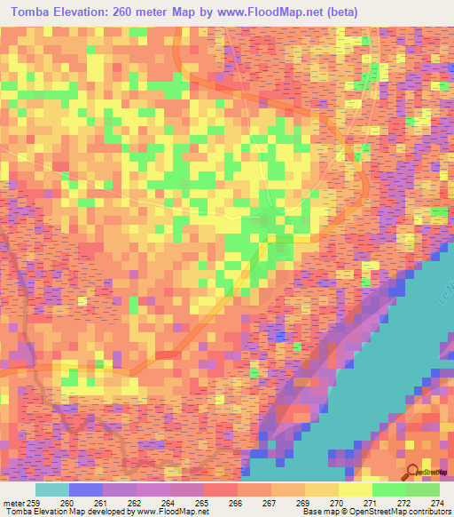 Tomba,Mali Elevation Map