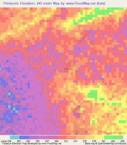 Titolaouin,Mali Elevation Map