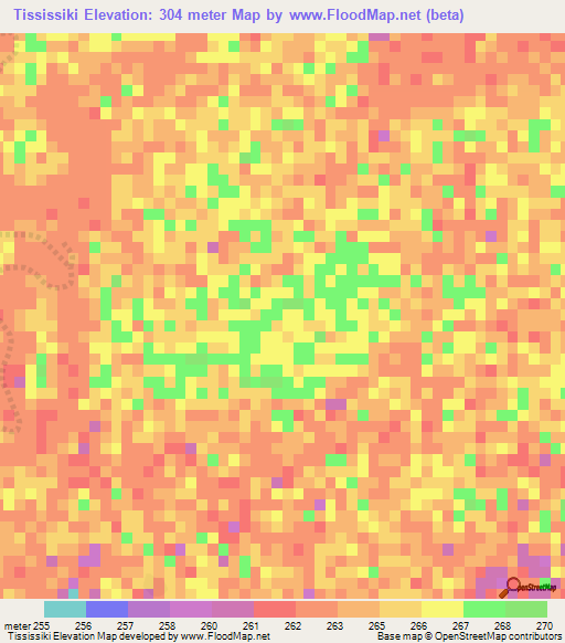 Tississiki,Mali Elevation Map