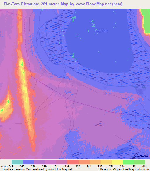 Ti-n-Tara,Mali Elevation Map