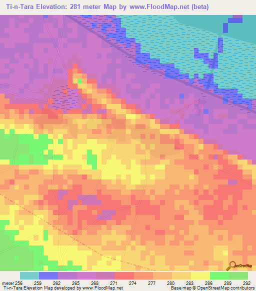 Ti-n-Tara,Mali Elevation Map