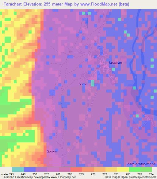 Tarachart,Mali Elevation Map