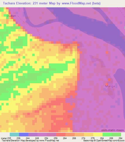 Tachara,Mali Elevation Map