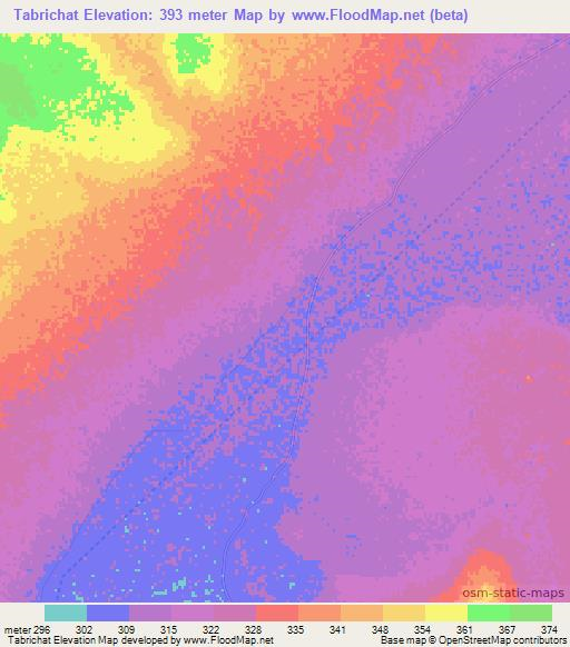 Tabrichat,Mali Elevation Map