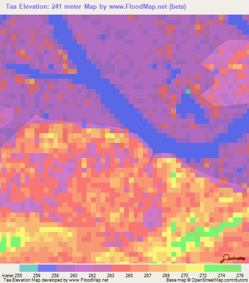 Taa,Mali Elevation Map