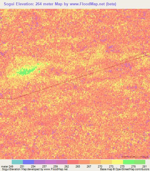 Sogui,Mali Elevation Map